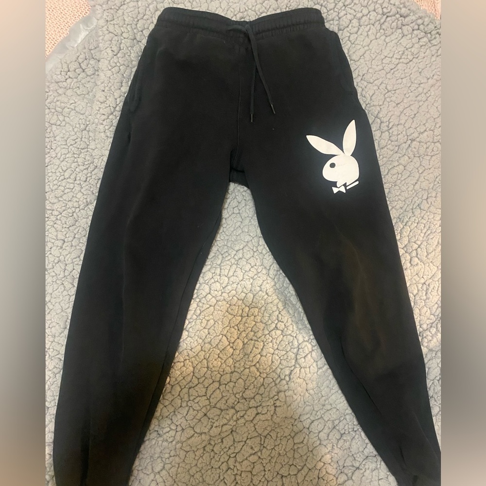 Black Playboy Sweatpants